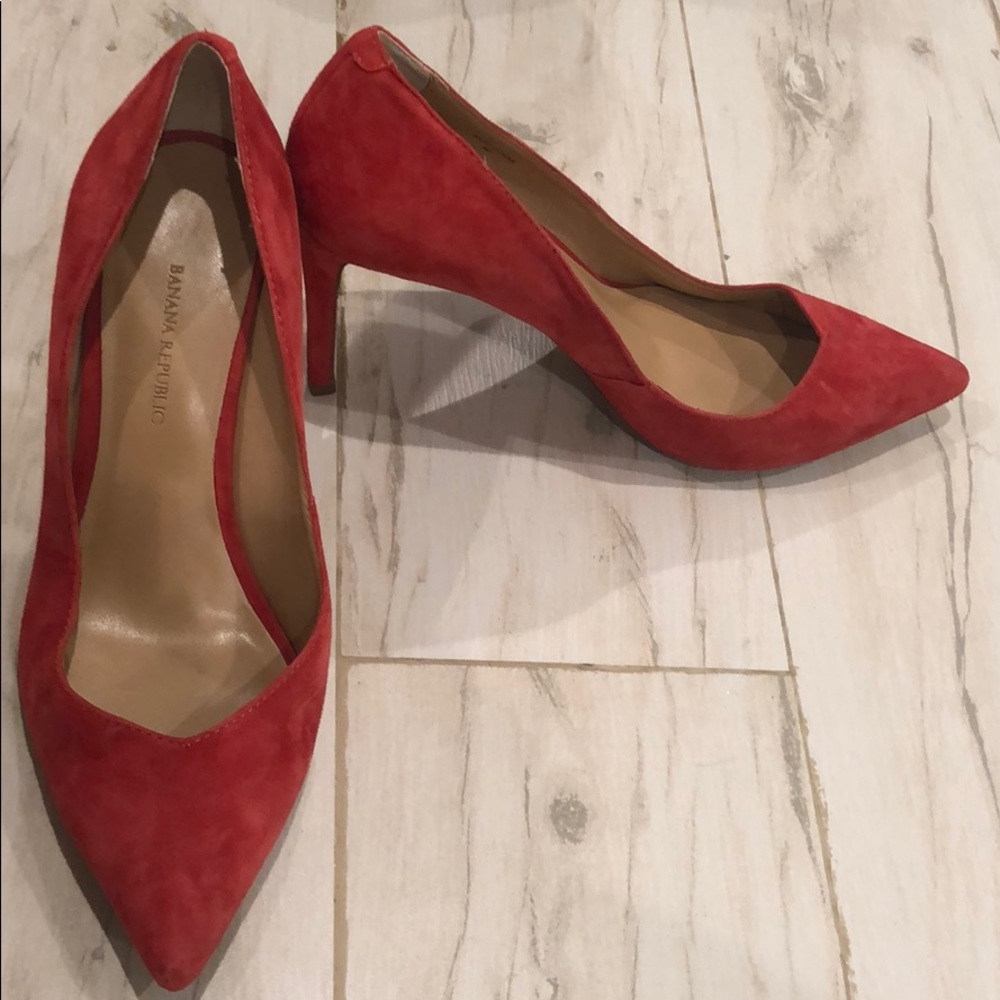 Banana Republic Red Suede heels